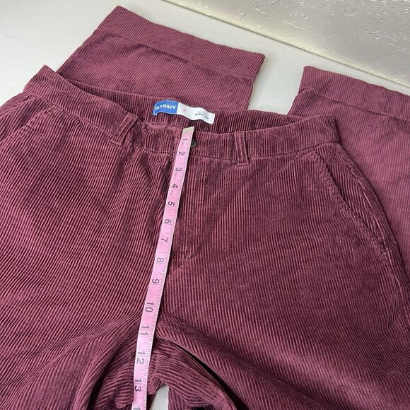 Old Navy Corduroy Pants Womens 14 Royal Velvet High Rise Wide Leg Boho 29.5” - Picture 6 of 11